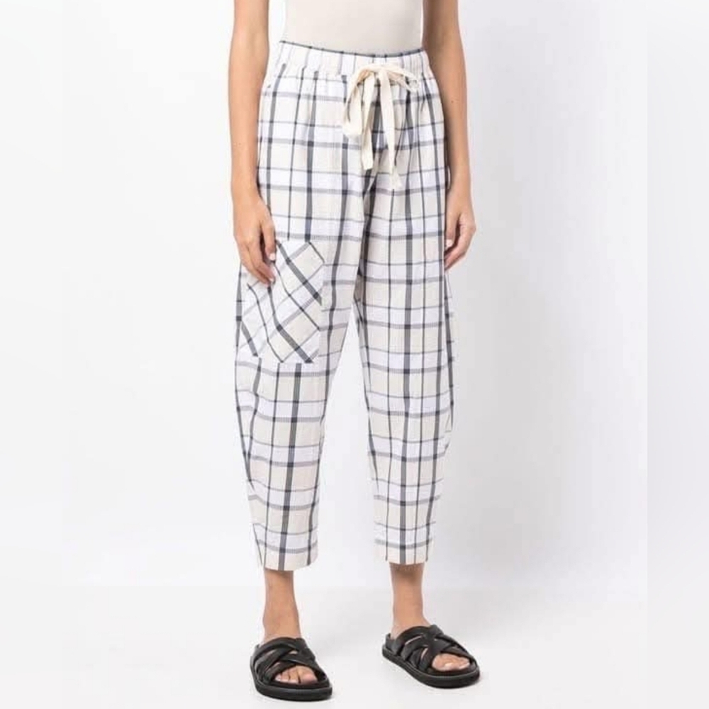 Lee Mathews Plaid Checked‎ Wiley Pullon Pants 0